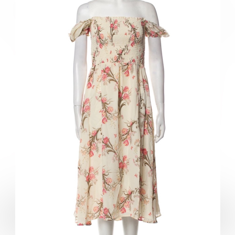 Reformation Floral Print Midi Dress Size Large